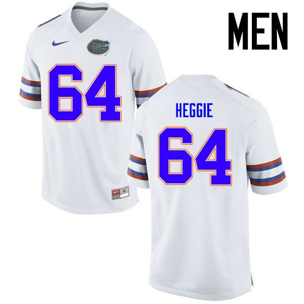 Men's NCAA Florida Gators Tyler Jordan #64 Stitched Authentic Nike White College Football Jersey OXN8865CR